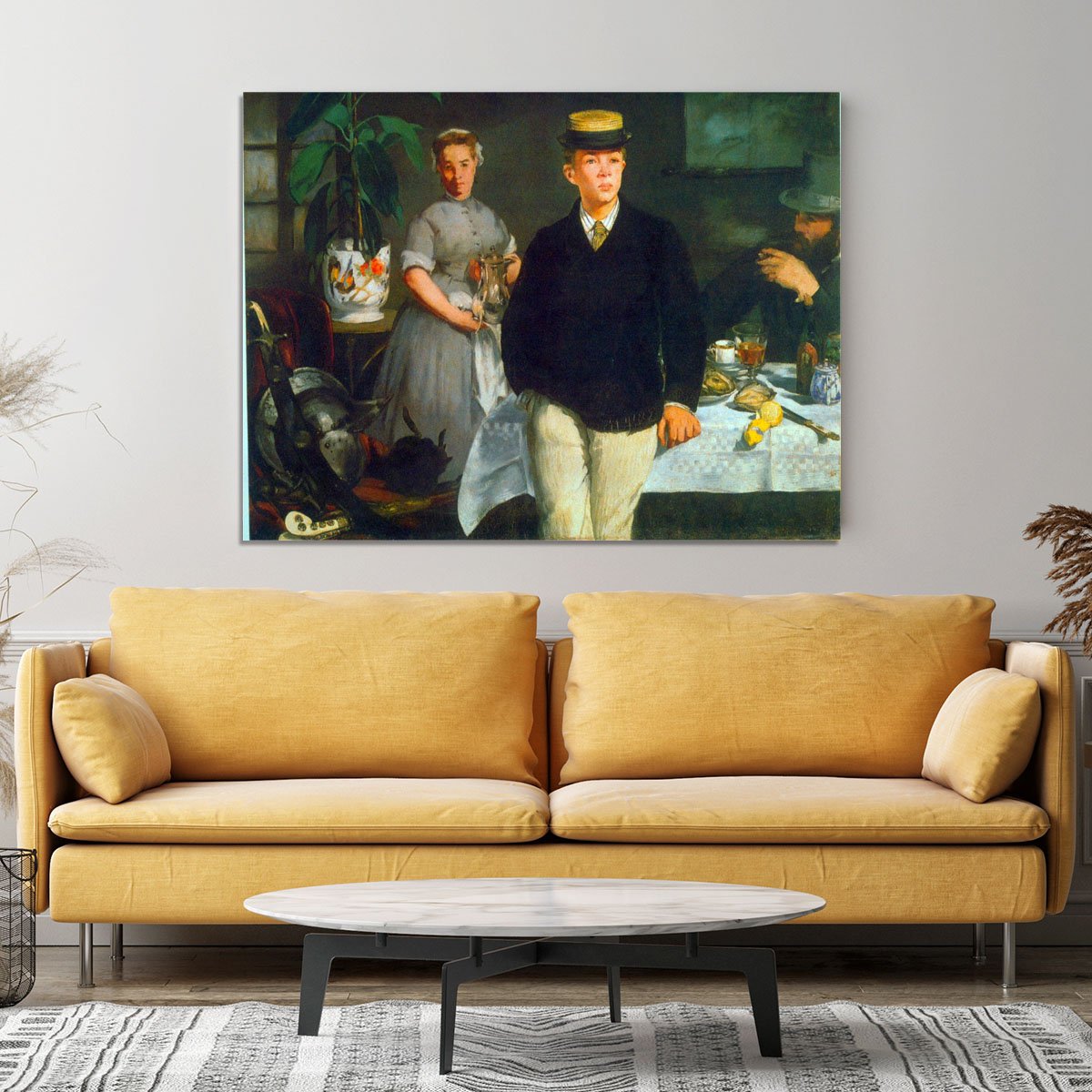 Luncheon by Manet Canvas Print or Poster