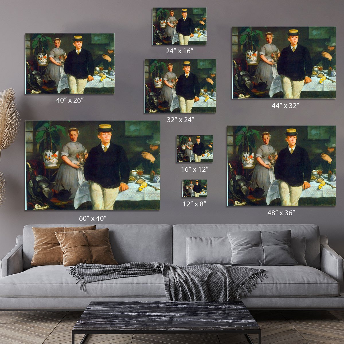 Luncheon by Manet Canvas Print or Poster