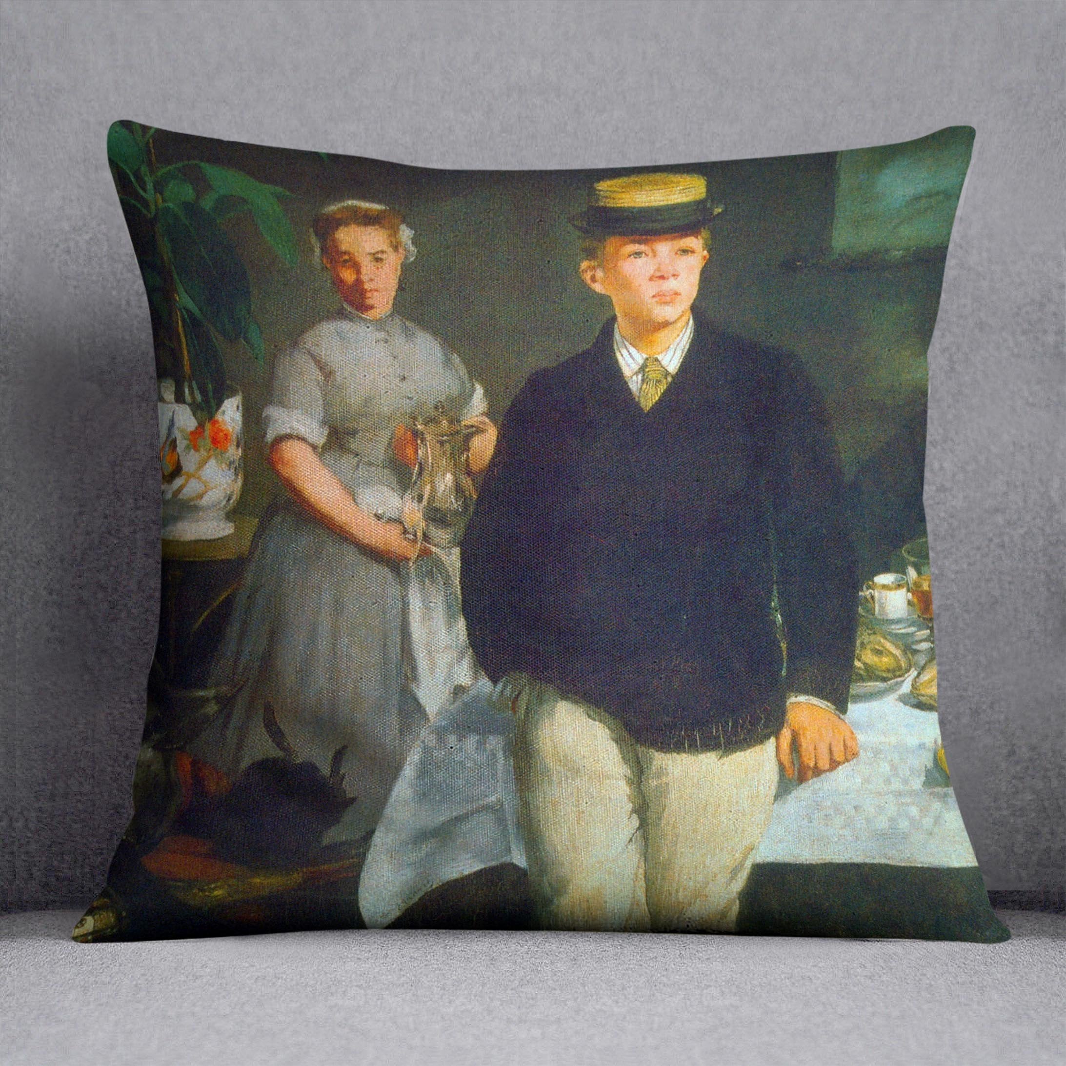 Luncheon by Manet Throw Pillow