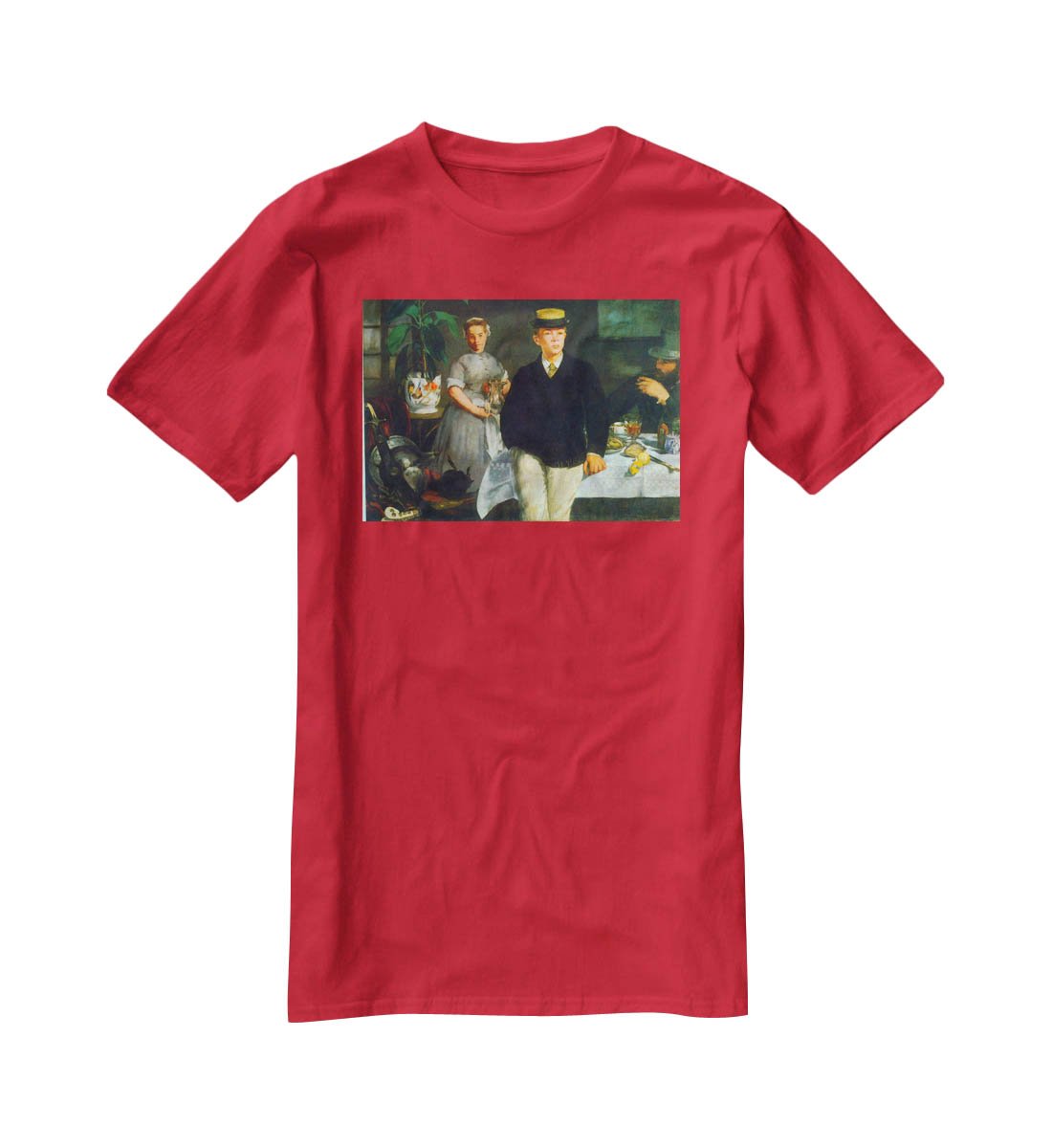 Luncheon by Manet T-Shirt - Canvas Art Rocks - 4