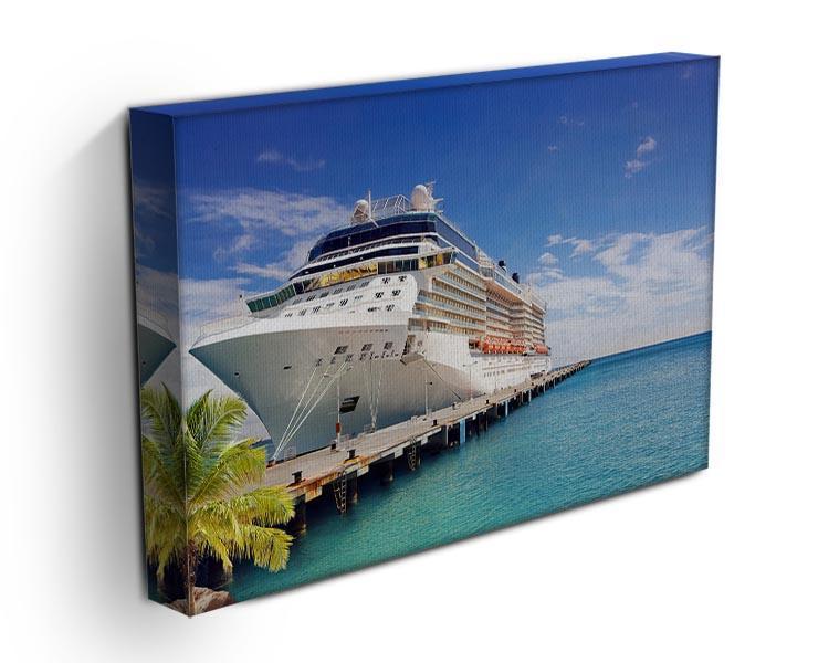 Luxury Cruise Ship in Port on sunny day Canvas Print or Poster - Canvas Art Rocks - 3