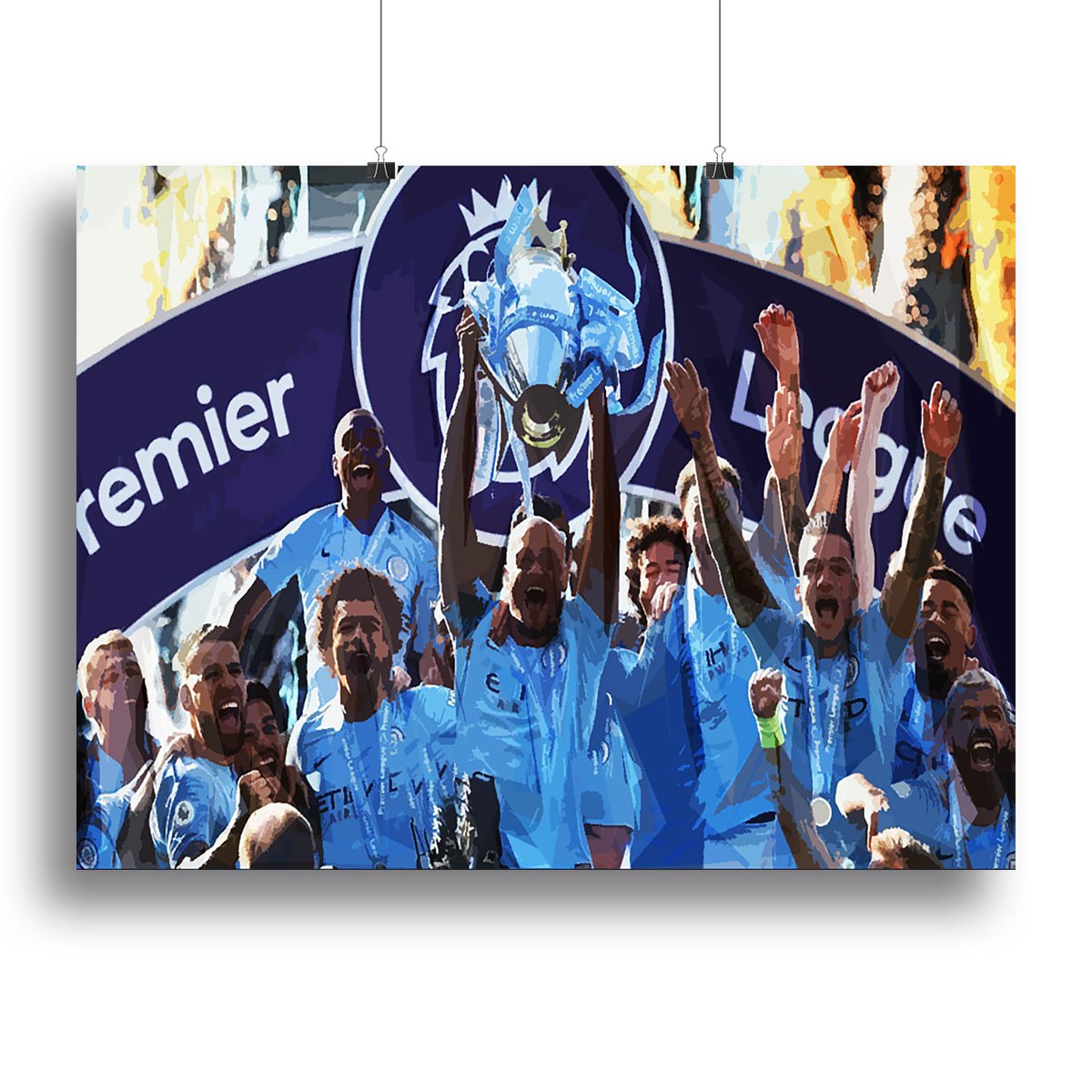 MANCHESTER CITY PREMIER LEAGUE WINNERS 2019 Canvas Print or Poster