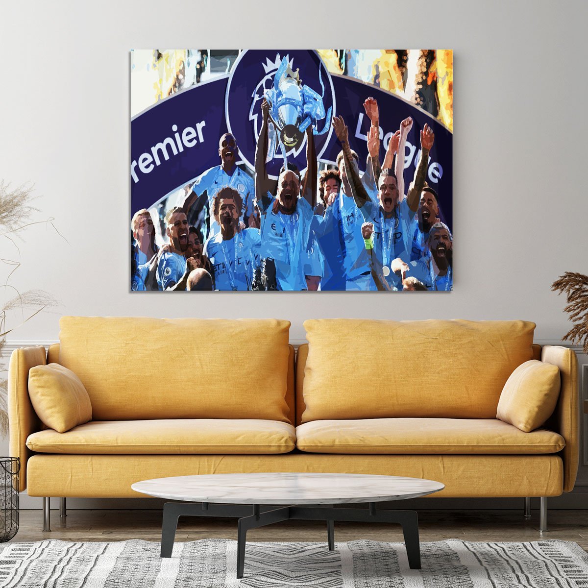 MANCHESTER CITY PREMIER LEAGUE WINNERS 2019 Canvas Print or Poster
