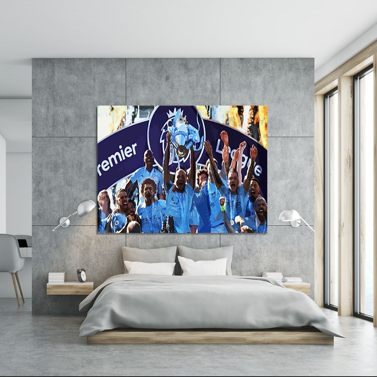 MANCHESTER CITY PREMIER LEAGUE WINNERS 2019 Canvas Print or Poster