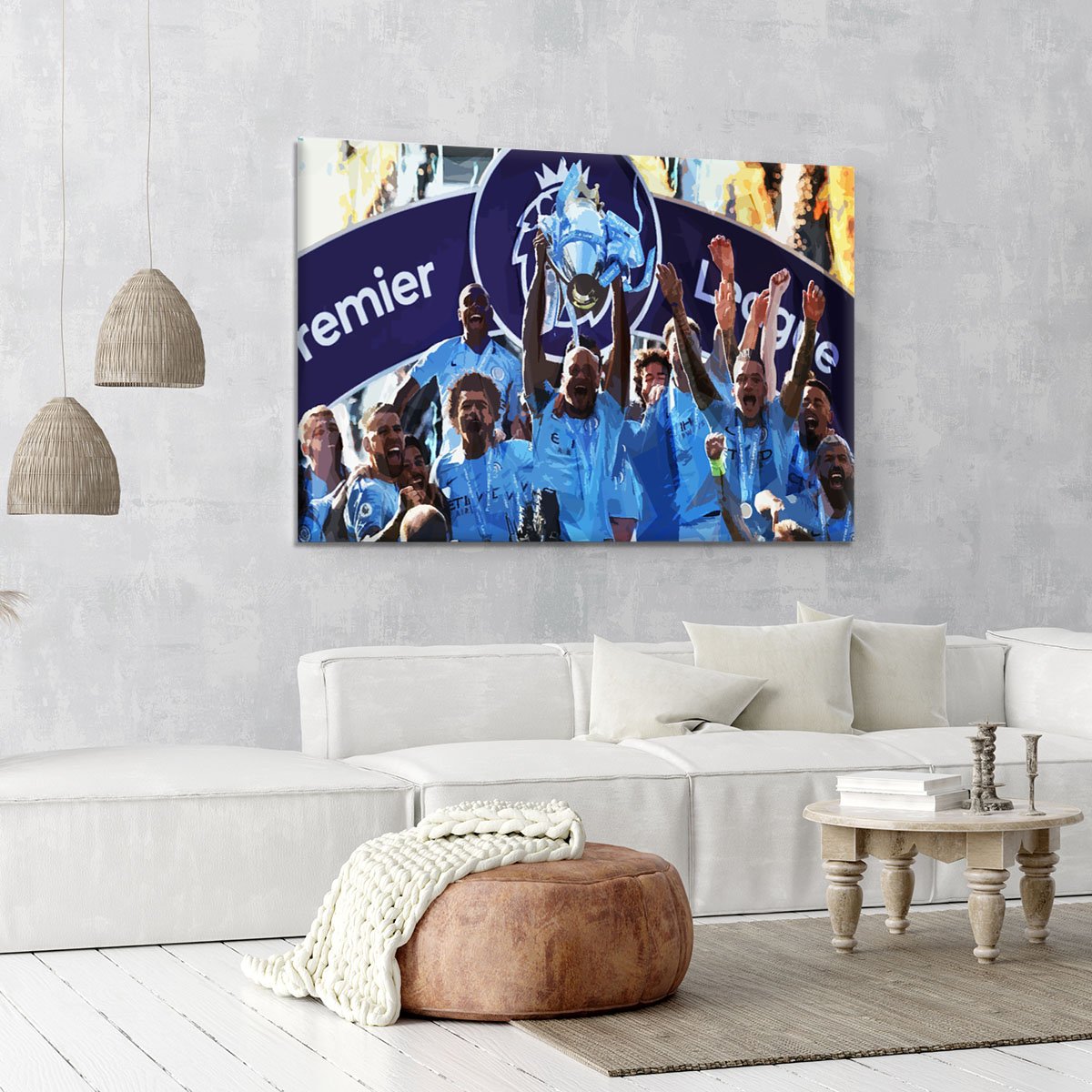 MANCHESTER CITY PREMIER LEAGUE WINNERS 2019 Canvas Print or Poster