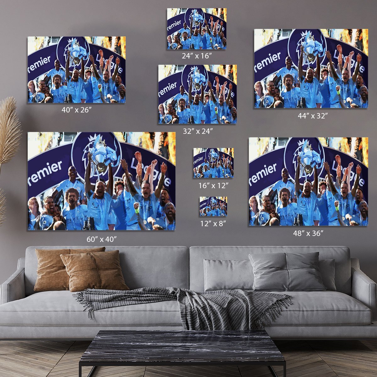MANCHESTER CITY PREMIER LEAGUE WINNERS 2019 Canvas Print or Poster