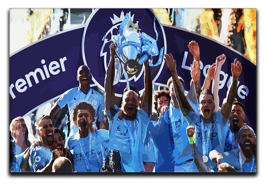 MANCHESTER CITY PREMIER LEAGUE WINNERS 2019 Canvas Print or Poster - Canvas Art Rocks - 1