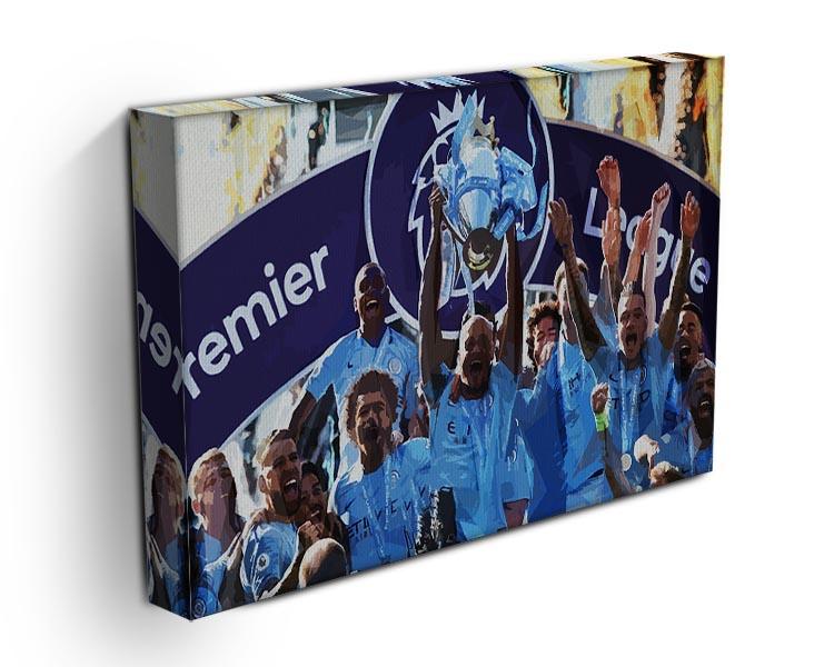 MANCHESTER CITY PREMIER LEAGUE WINNERS 2019 Canvas Print or Poster - Canvas Art Rocks - 3