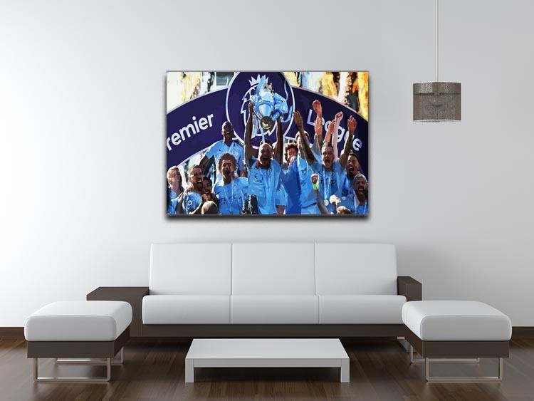 MANCHESTER CITY PREMIER LEAGUE WINNERS 2019 Canvas Print or Poster - Canvas Art Rocks - 4