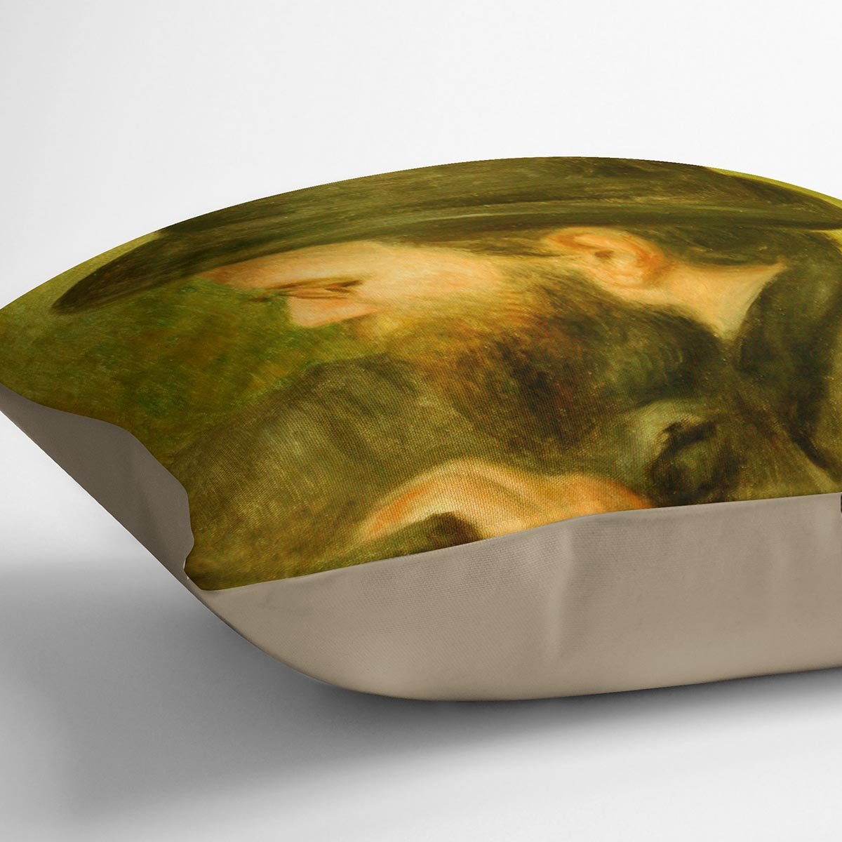 M Bernard man with the black hat by Renoir Throw Pillow