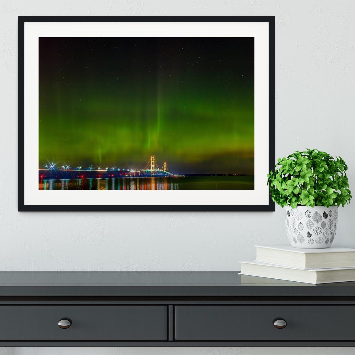 Mackinac Bridge Framed Print - Canvas Art Rocks - 1