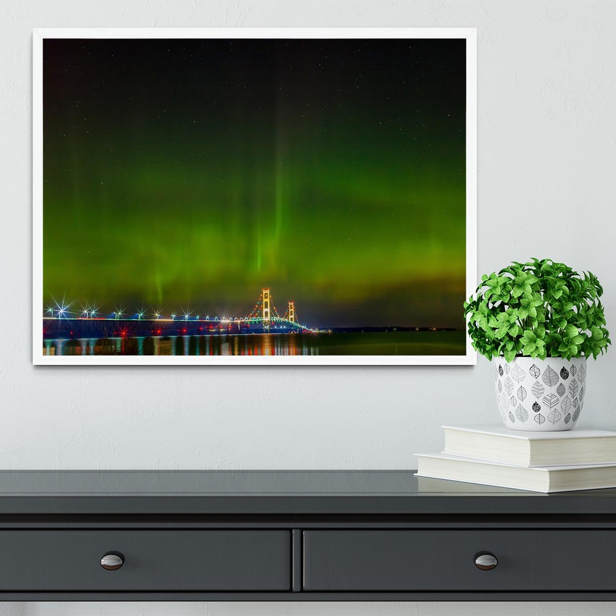 Mackinac Bridge Framed Print - Canvas Art Rocks -6