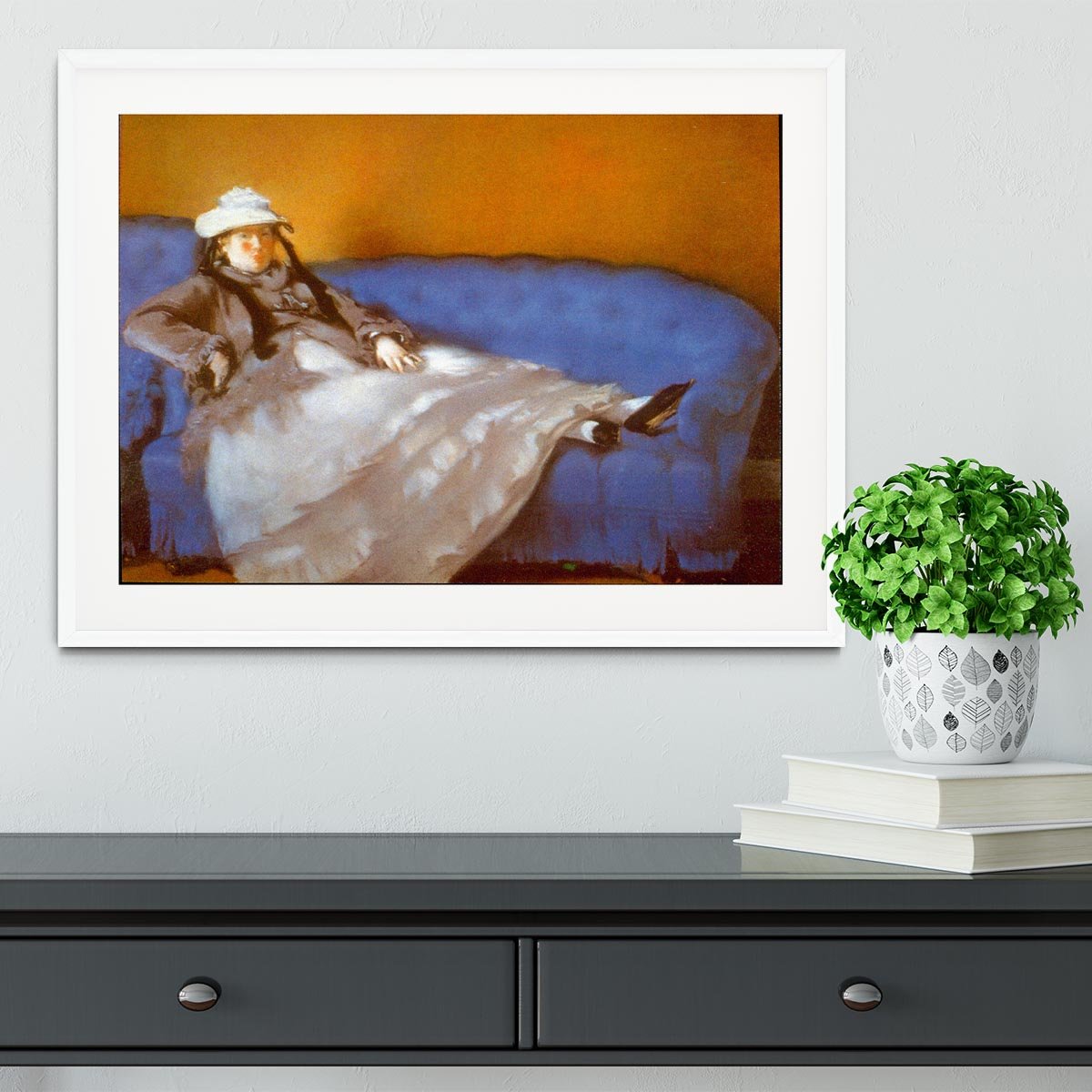 Madame Manet by Manet Framed Print - Canvas Art Rocks - 5