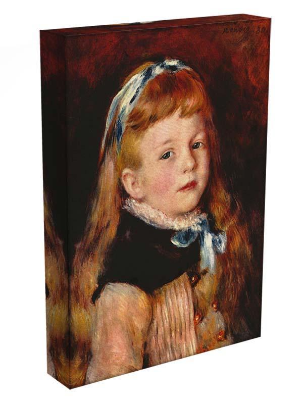 Mademoiselle Grimprel with blue hair band by Renoir Canvas Print or Poster - Canvas Art Rocks - 3