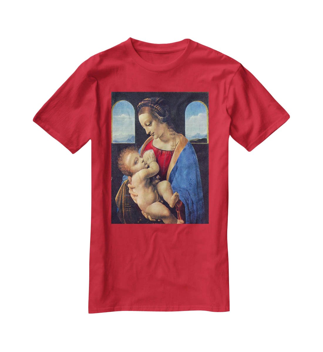 Madonna by Da Vinci T-Shirt - Canvas Art Rocks - 4