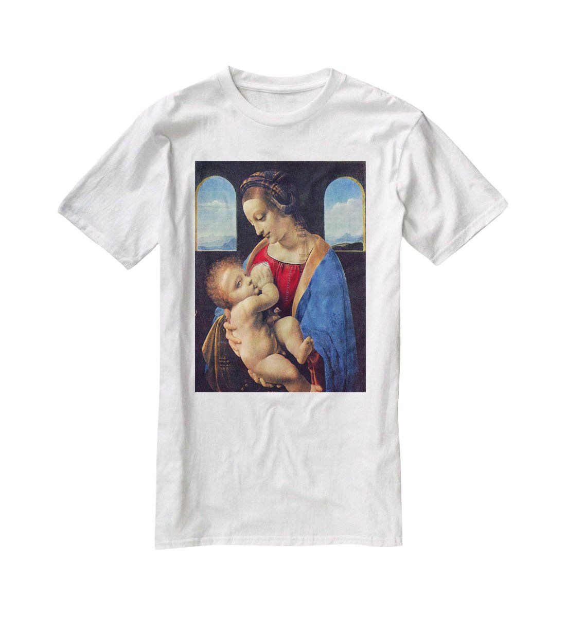 Madonna by Da Vinci T-Shirt - Canvas Art Rocks - 5