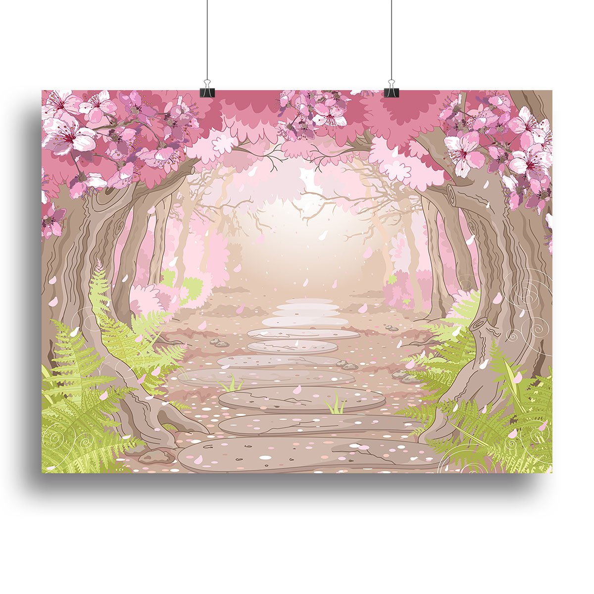 Magic spring forest Canvas Print or Poster