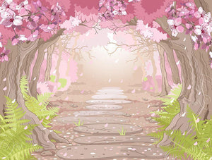 Magic spring forest Wall Mural Wallpaper - Canvas Art Rocks - 1