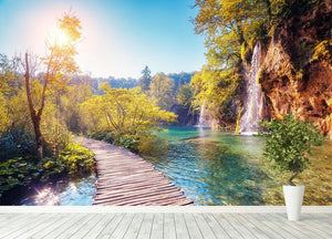 Majestic view on turquoise water Wall Mural Wallpaper - Canvas Art Rocks - 4