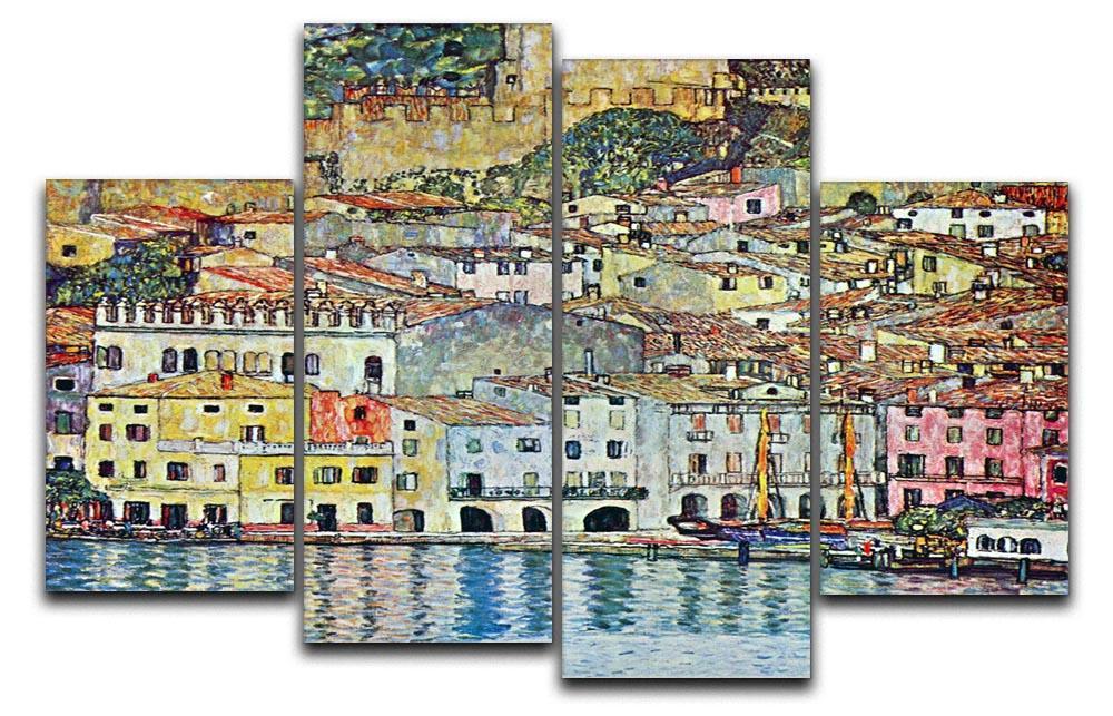 Malcena at the Gardasee by Klimt 4 Split Panel Canvas  - Canvas Art Rocks - 1