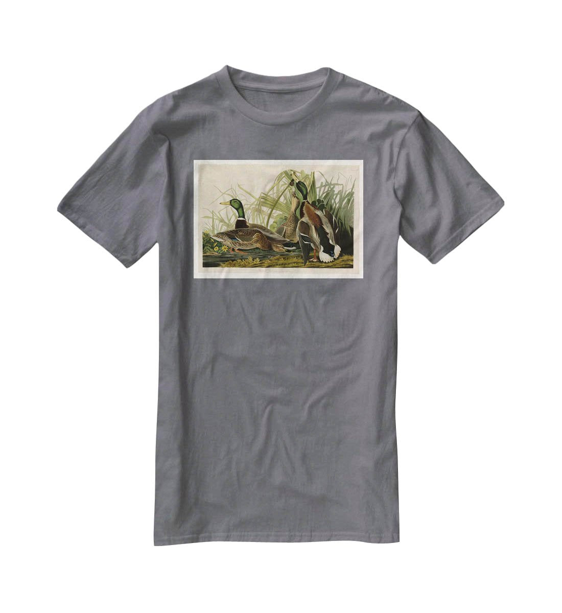 Mallard Duck by Audubon T-Shirt - Canvas Art Rocks - 3