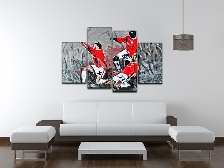 Man United Champions League Final 4 Split Panel Canvas - Canvas Art Rocks - 3