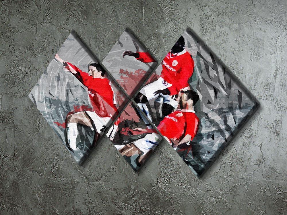 Man United Champions League Final 4 Square Multi Panel Canvas - Canvas Art Rocks - 2