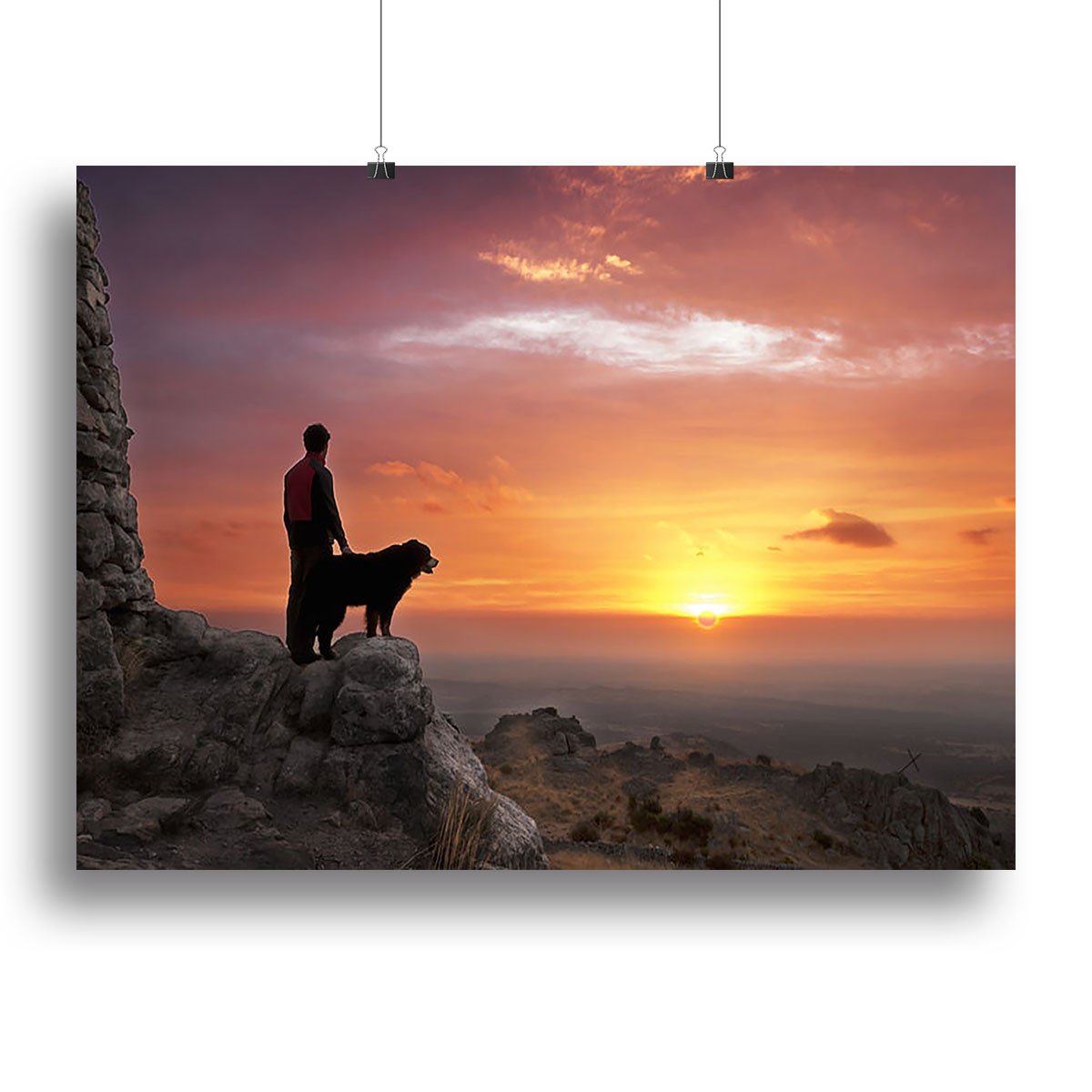 Man and his faithful companion Canvas Print or Poster
