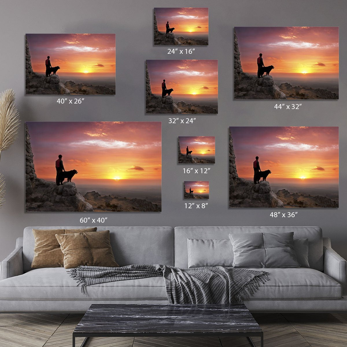 Man and his faithful companion Canvas Print or Poster