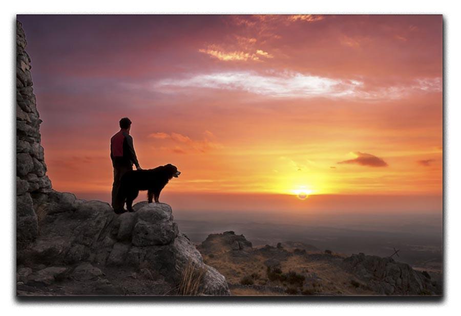 Man and his faithful companion Canvas Print or Poster - Canvas Art Rocks - 1