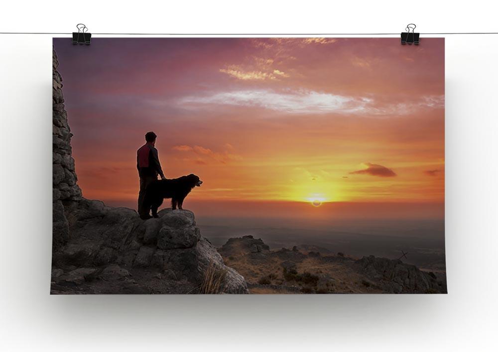 Man and his faithful companion Canvas Print or Poster - Canvas Art Rocks - 2