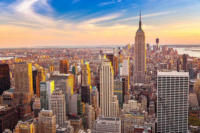 Manhattan at sunset Wall Mural Wallpaper