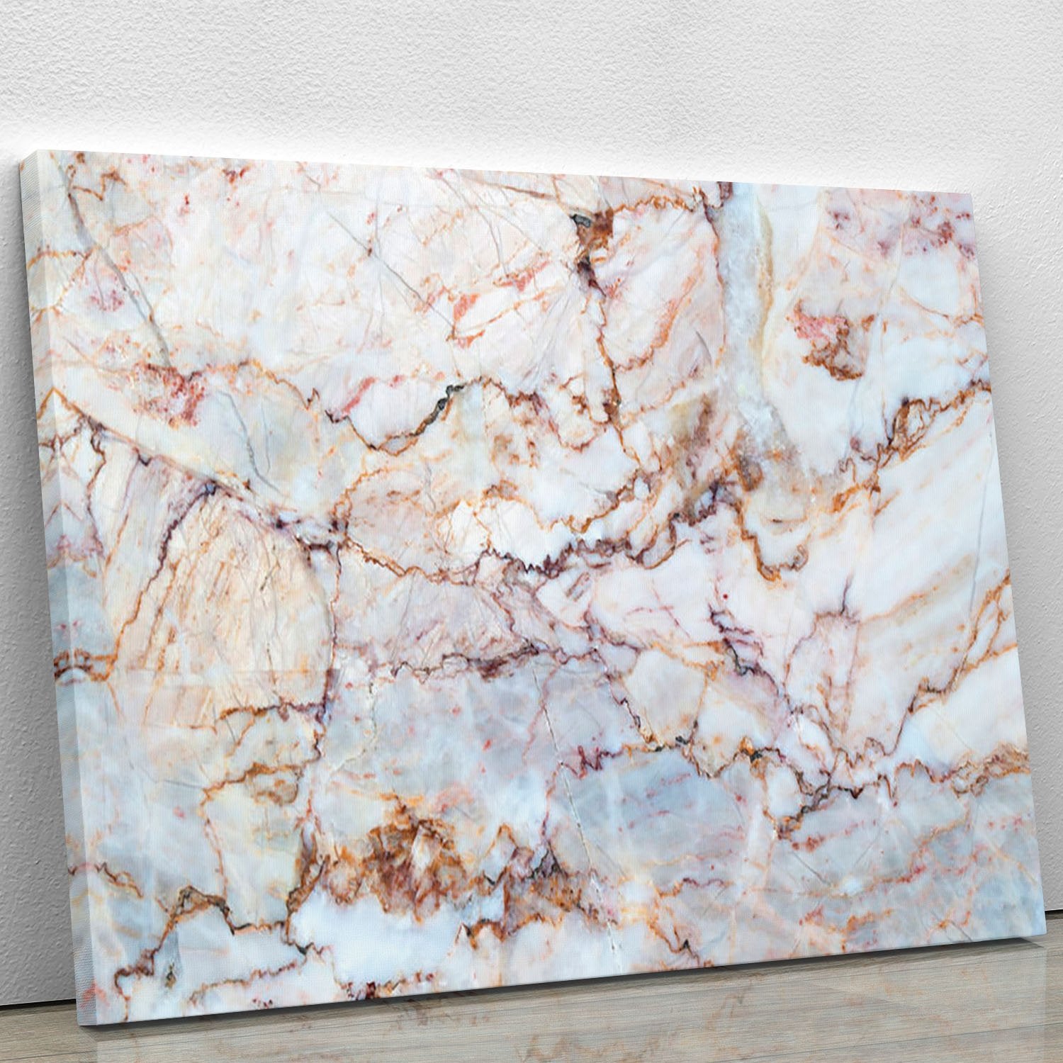 Marble with Brown Veins Canvas Print or Poster