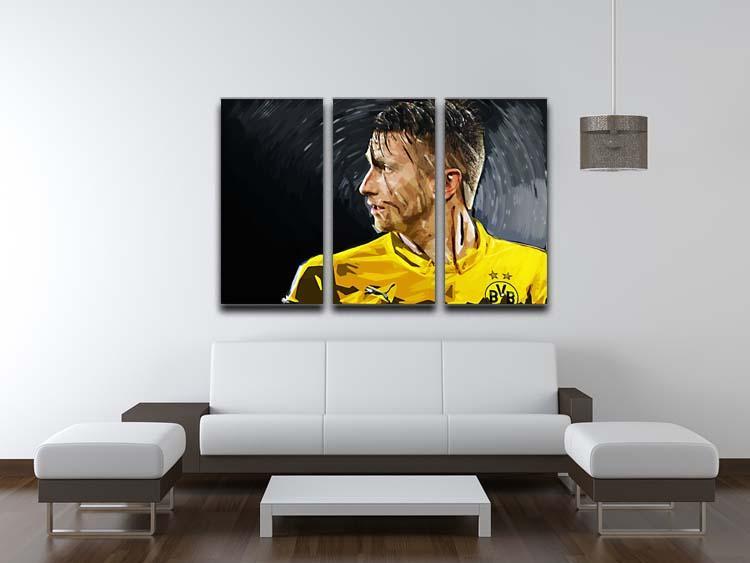 Marco Reus 3 Split Panel Canvas Print - Canvas Art Rocks - 3