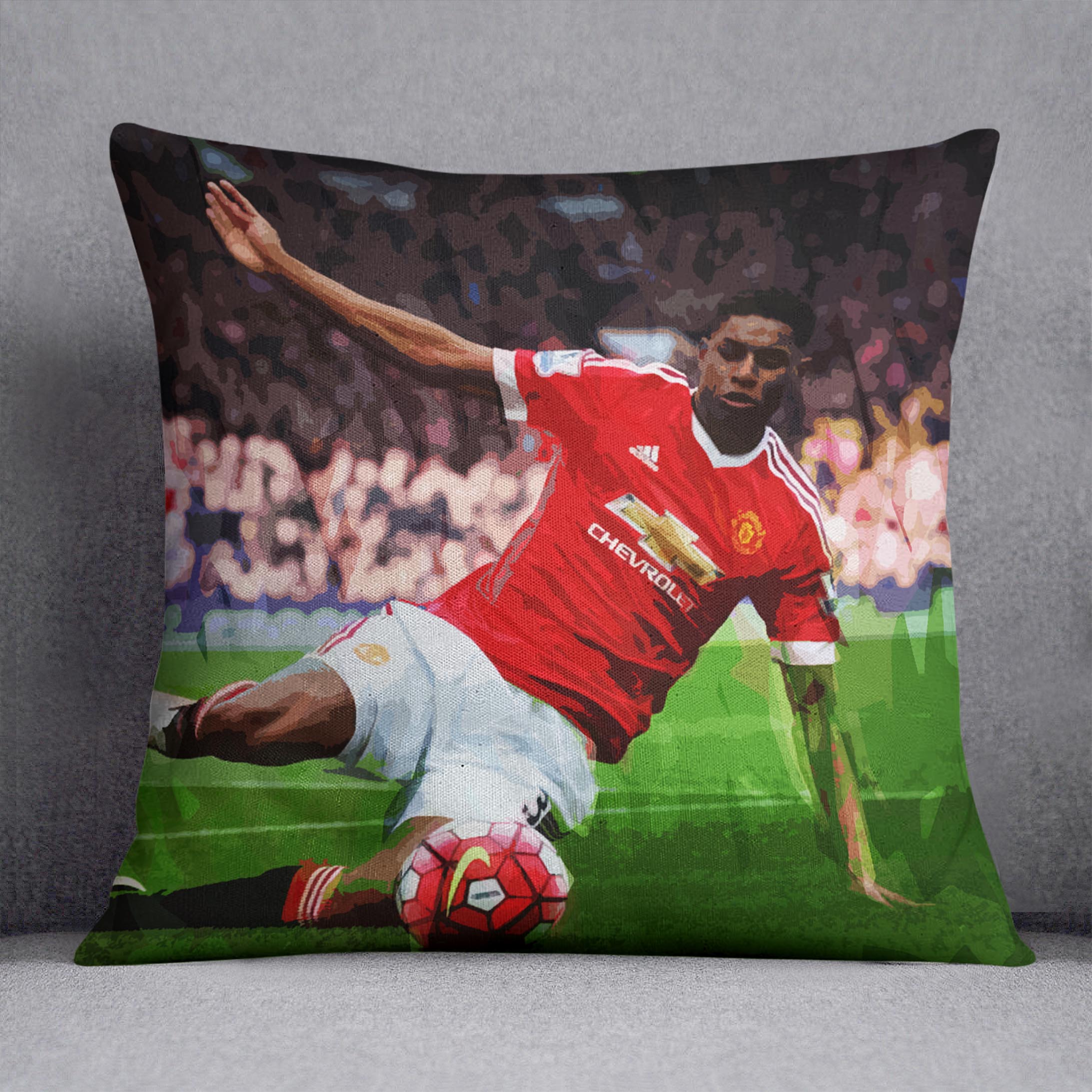 Marcus Rashford Action Manchester United Cushion