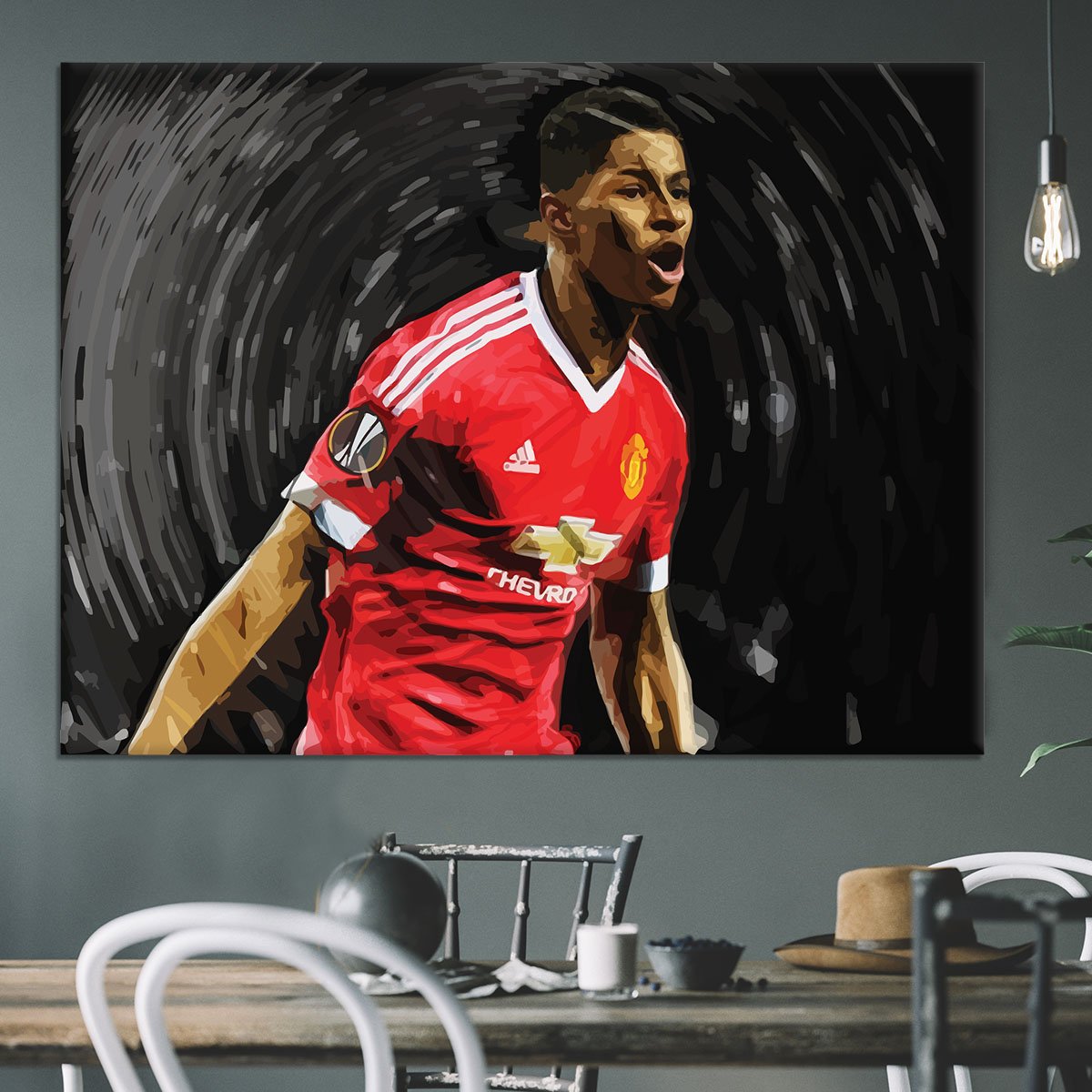 Marcus Rashford Manchester United Canvas Print or Poster