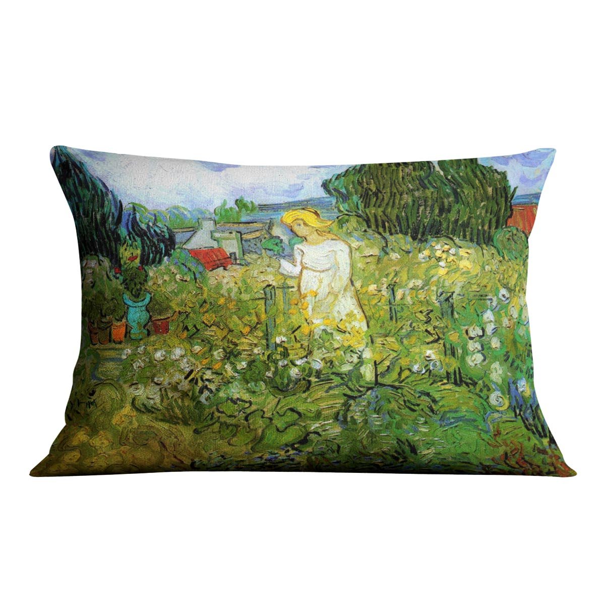 Marguerite Gachet in the Garden by Van Gogh Throw Pillow