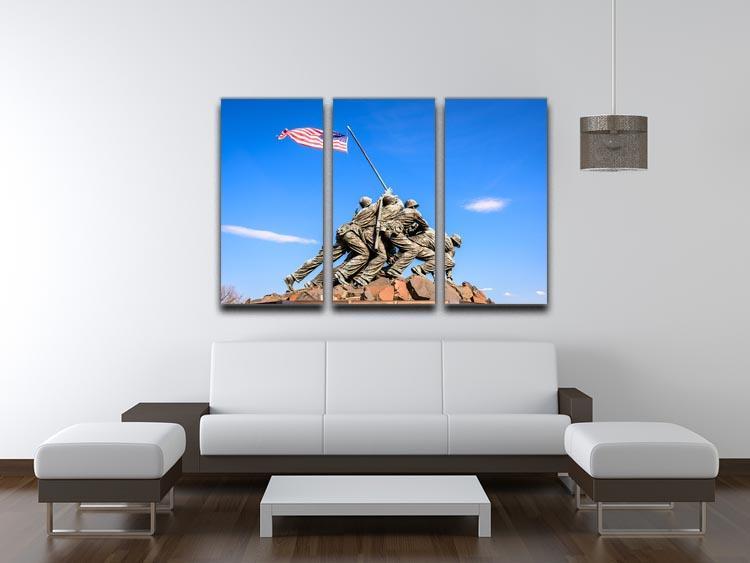 Marine Corps War Memorial at dawn 3 Split Panel Canvas Print - Canvas Art Rocks - 3