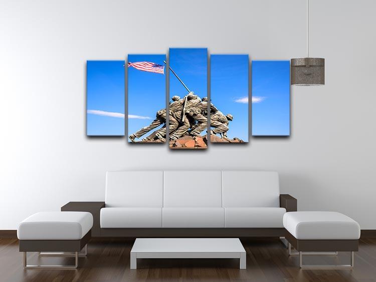 Marine Corps War Memorial at dawn 5 Split Panel Canvas  - Canvas Art Rocks - 3