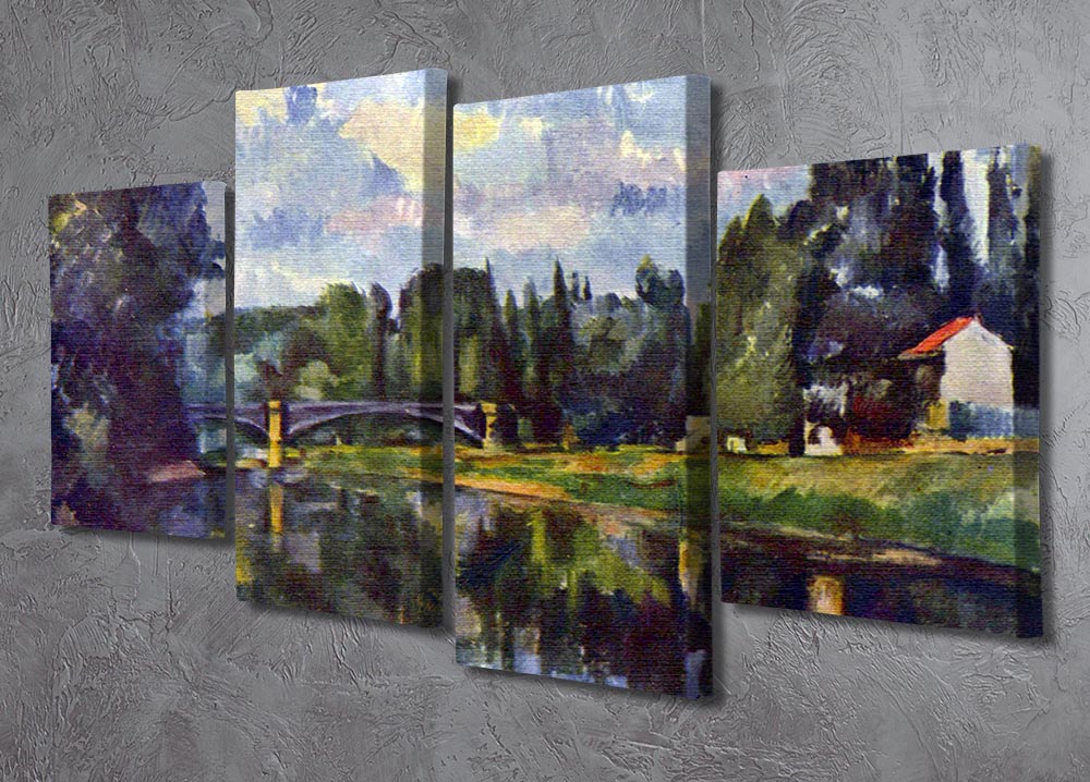 Marne Shore by Cezanne 4 Split Panel Canvas - Canvas Art Rocks - 2