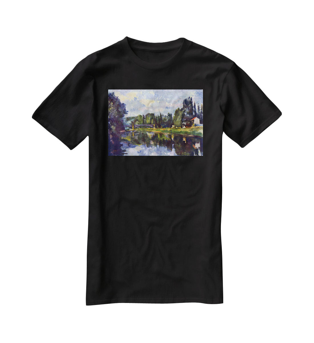 Marne Shore by Cezanne T-Shirt - Canvas Art Rocks - 1
