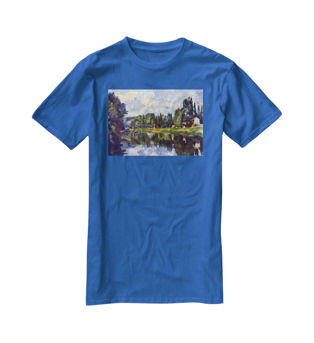 Marne Shore by Cezanne T-Shirt - Canvas Art Rocks - 2