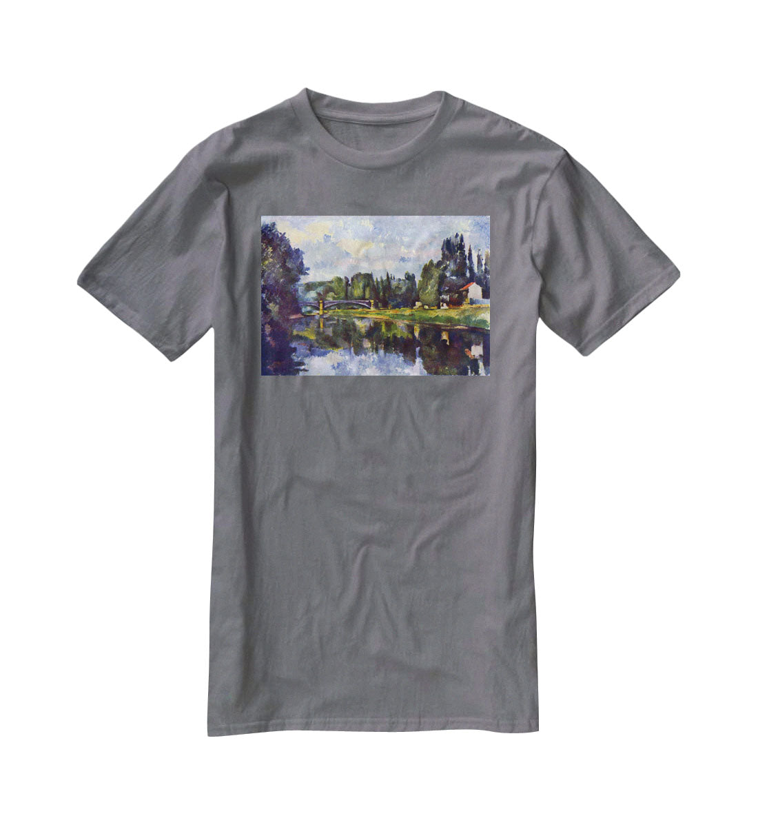 Marne Shore by Cezanne T-Shirt - Canvas Art Rocks - 3