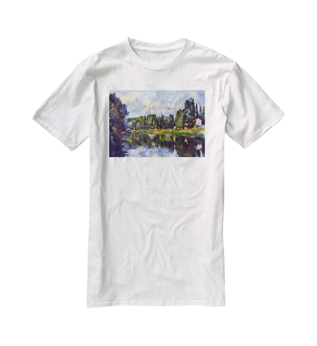 Marne Shore by Cezanne T-Shirt - Canvas Art Rocks - 5