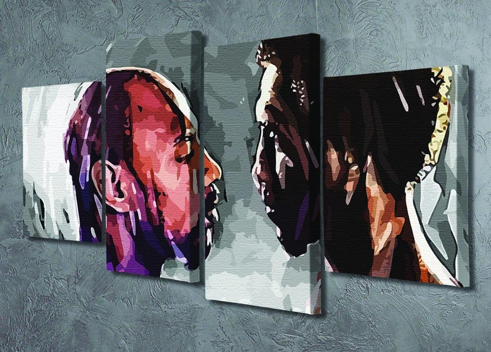 Marvin Hagler v Thomas Hearns 4 Split Panel Canvas - Canvas Art Rocks - 2