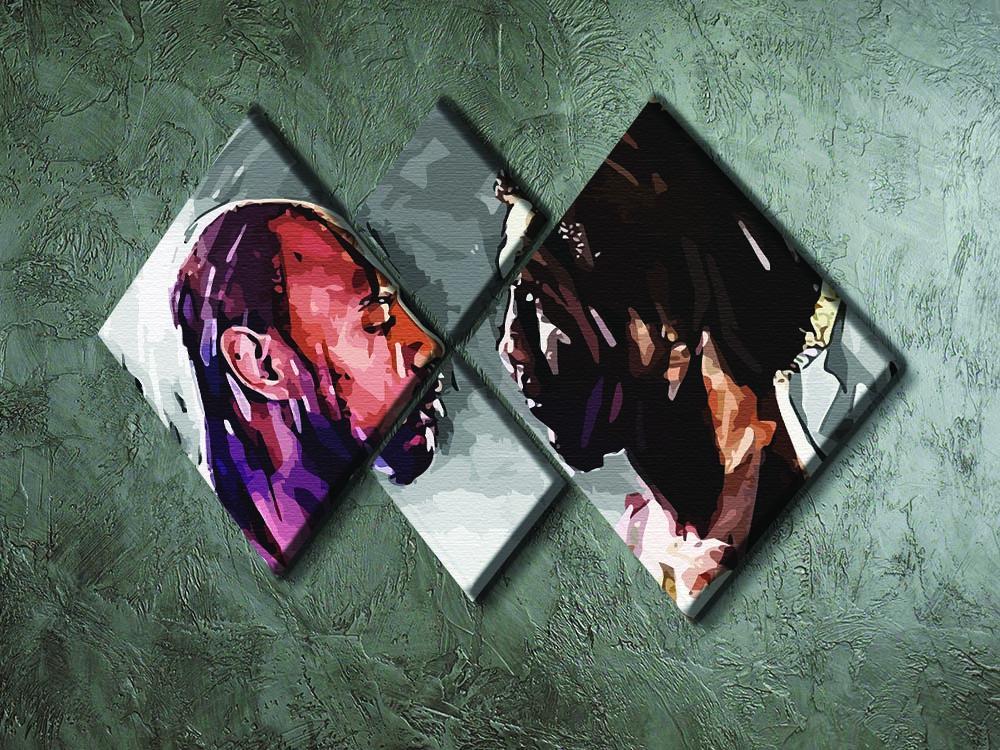 Marvin Hagler v Thomas Hearns 4 Square Multi Panel Canvas - Canvas Art Rocks - 2