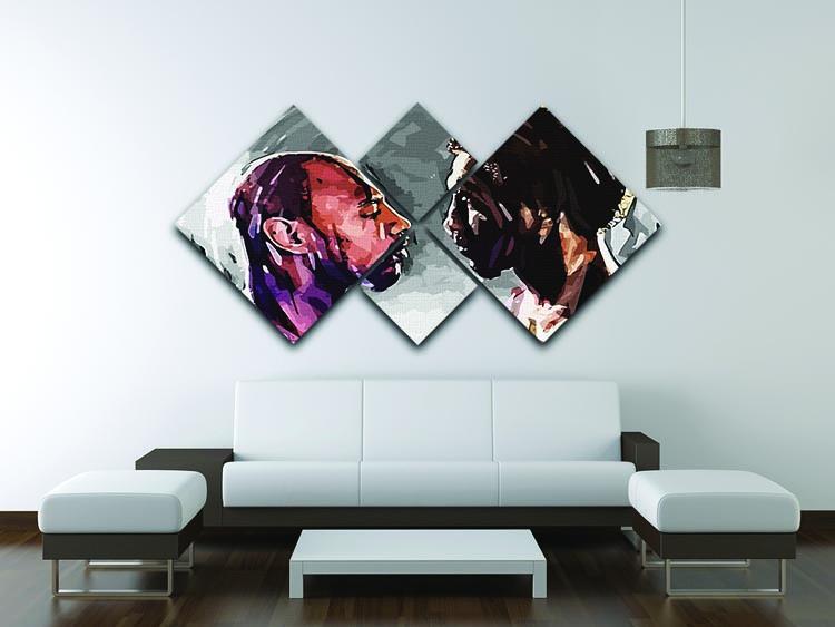 Marvin Hagler v Thomas Hearns 4 Square Multi Panel Canvas - Canvas Art Rocks - 3