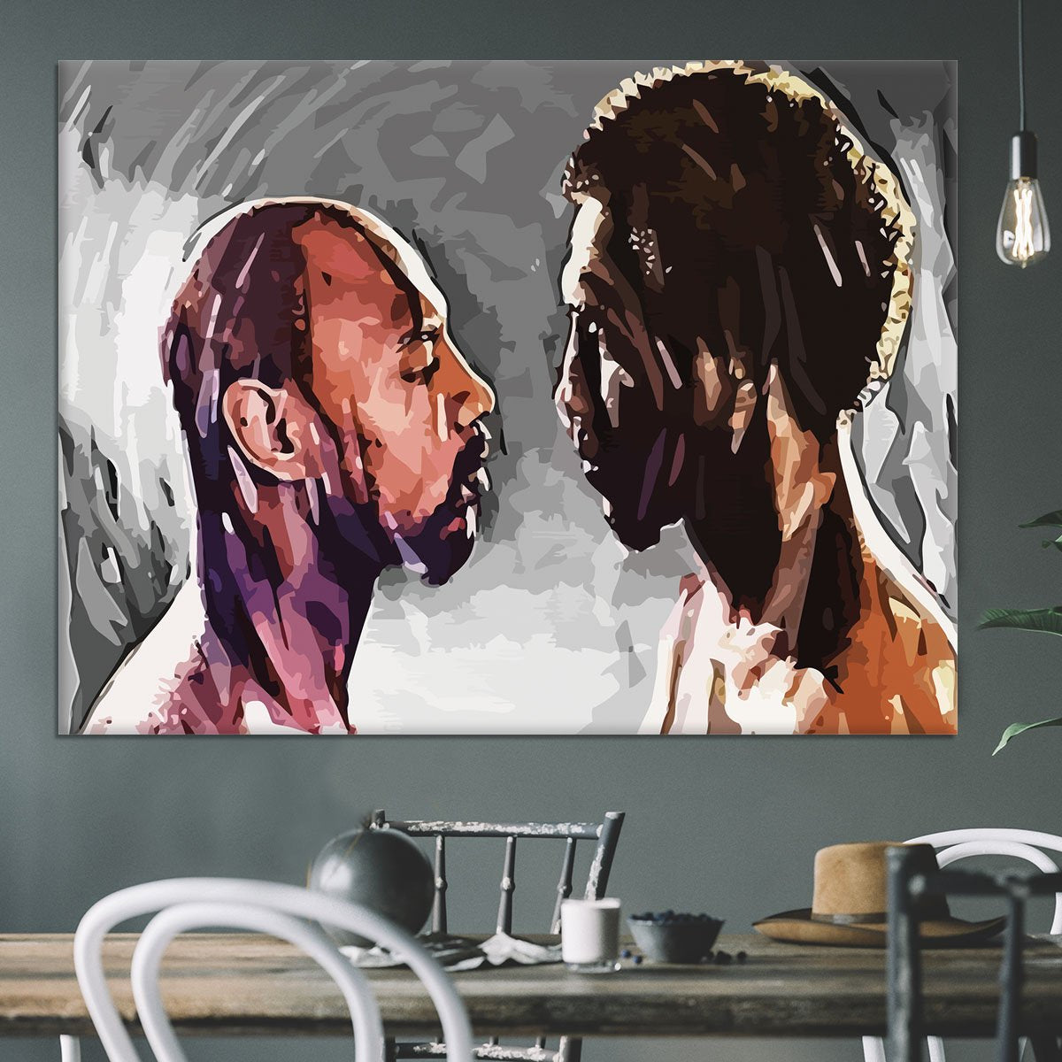 Marvin Hagler v Thomas Hearns Canvas Print or Poster