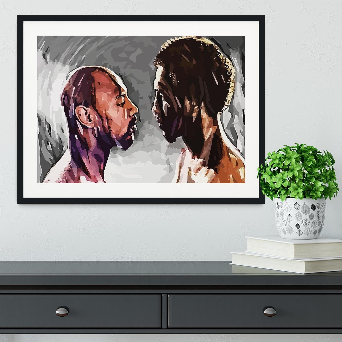 Marvin Hagler v Thomas Hearns Framed Print - Canvas Art Rocks - 1