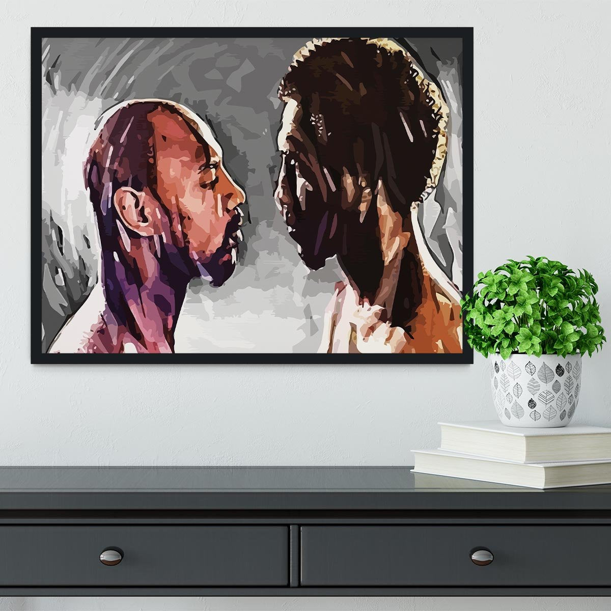 Marvin Hagler v Thomas Hearns Framed Print - Canvas Art Rocks - 2